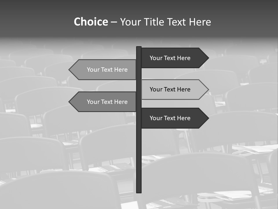 Chairs In A Conference PowerPoint Template