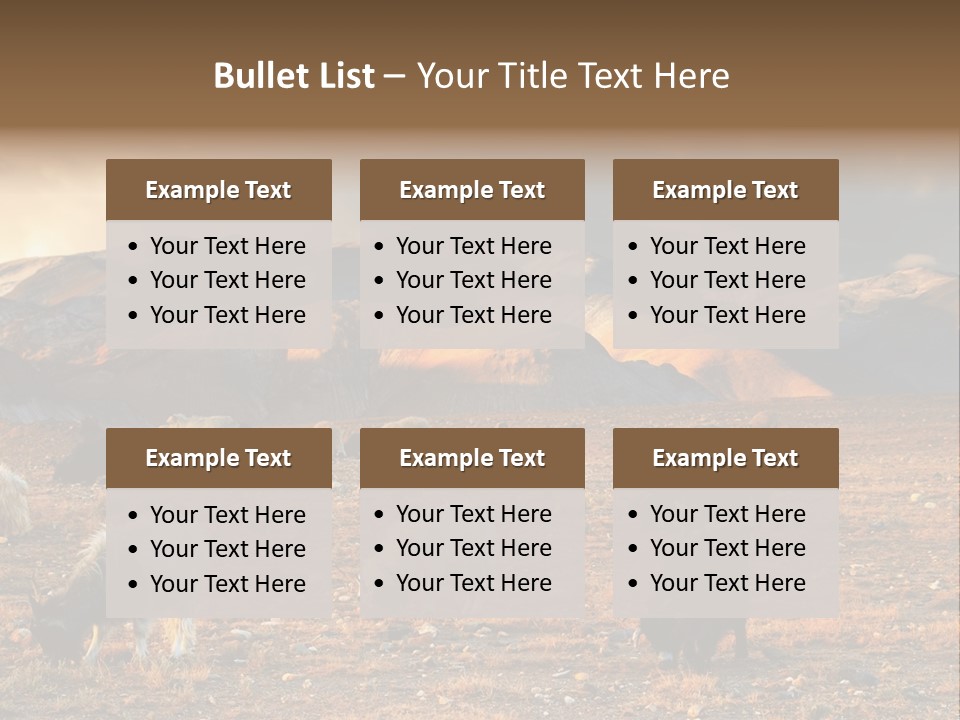 Tibetan Landscape With Grazing Sheep And Goats PowerPoint Template