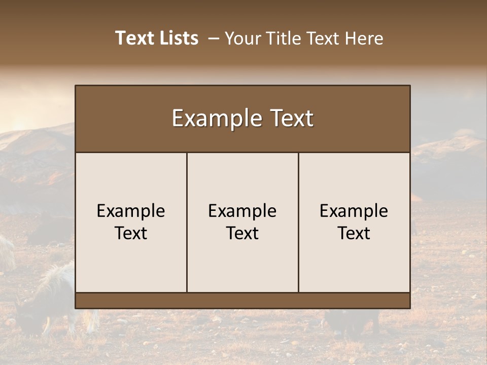 Tibetan Landscape With Grazing Sheep And Goats PowerPoint Template