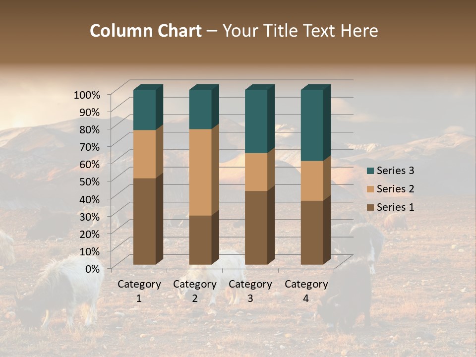 Tibetan Landscape With Grazing Sheep And Goats PowerPoint Template