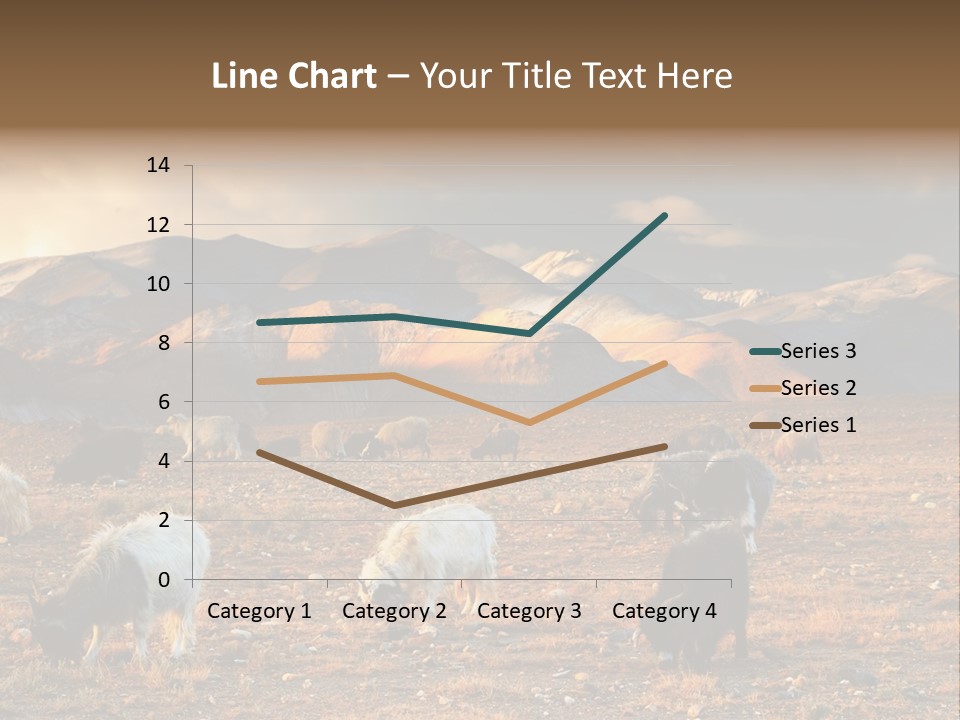 Tibetan Landscape With Grazing Sheep And Goats PowerPoint Template