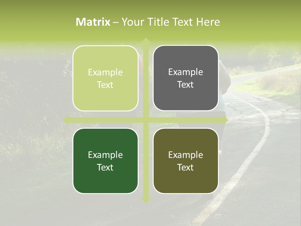 Large People Walking On Trail PowerPoint Template