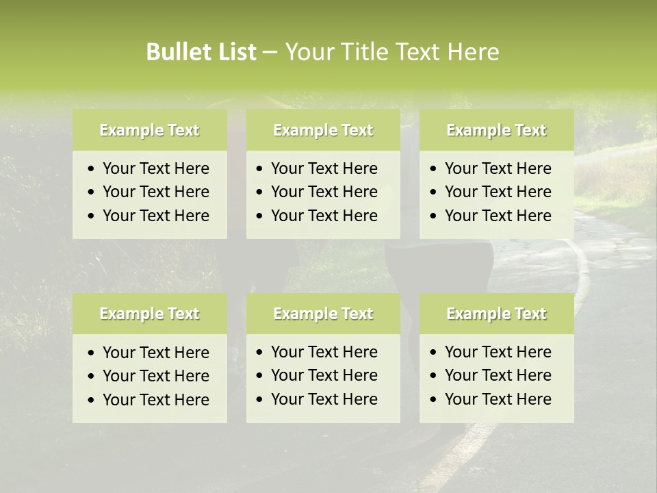 Large People Walking On Trail PowerPoint Template