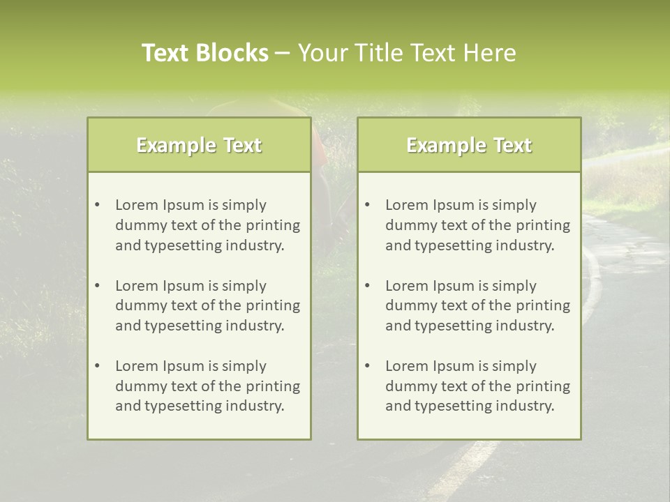 Large People Walking On Trail PowerPoint Template