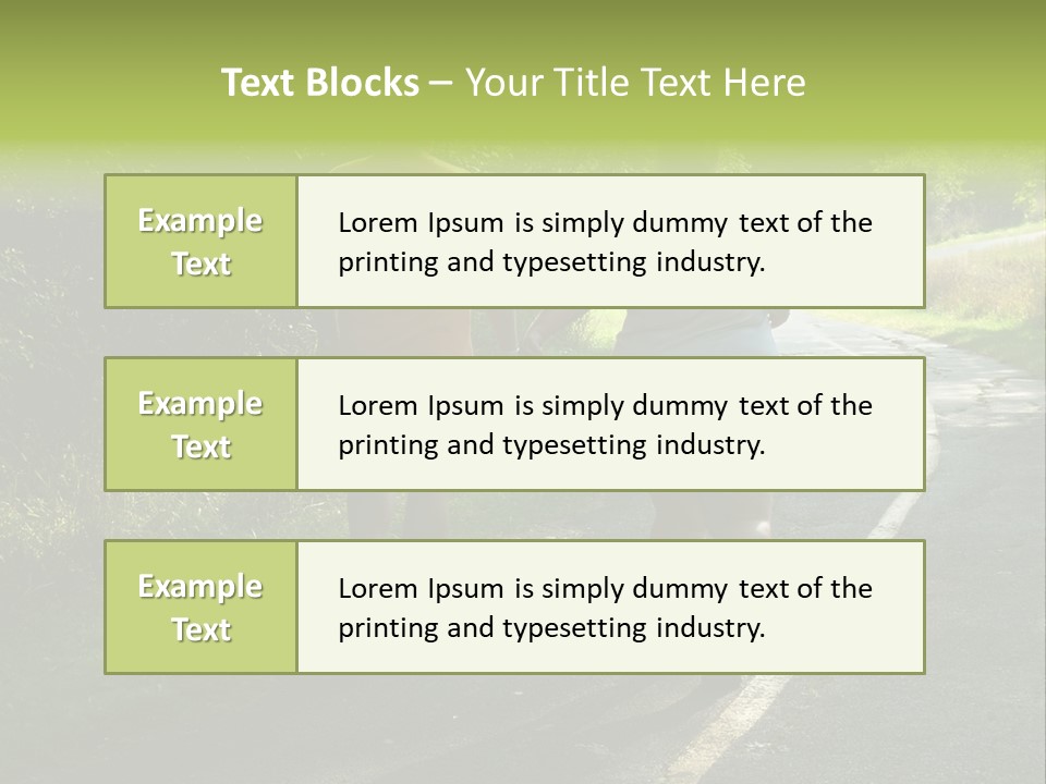 Large People Walking On Trail PowerPoint Template