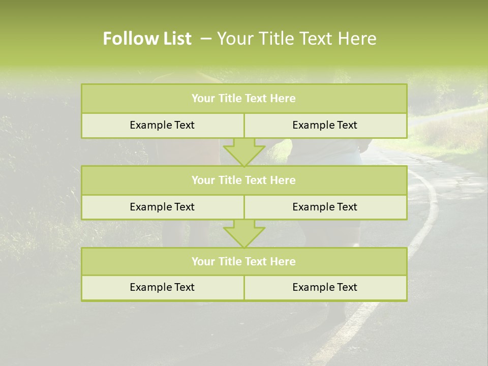 Large People Walking On Trail PowerPoint Template
