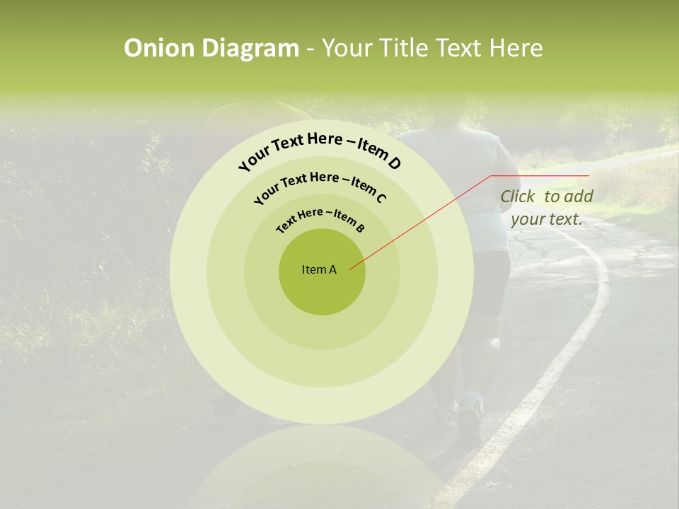 Large People Walking On Trail PowerPoint Template