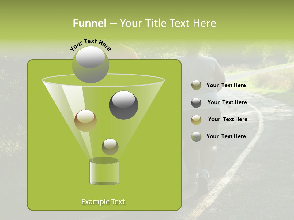 Large People Walking On Trail PowerPoint Template