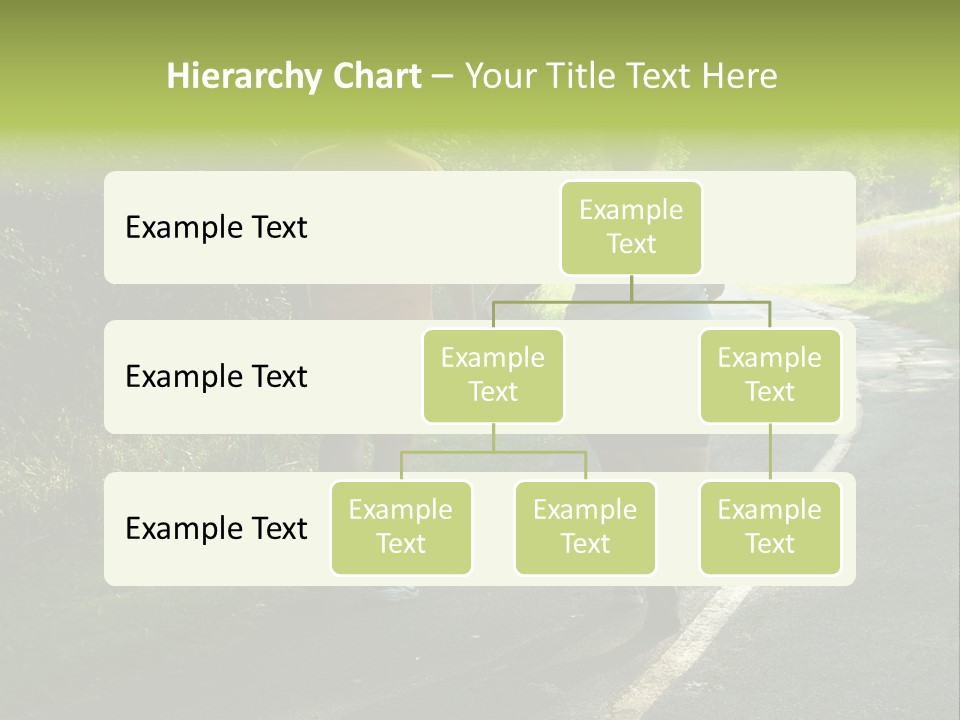 Large People Walking On Trail PowerPoint Template