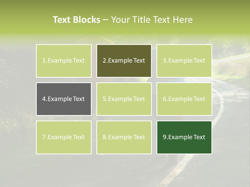 Large People Walking On Trail PowerPoint Template