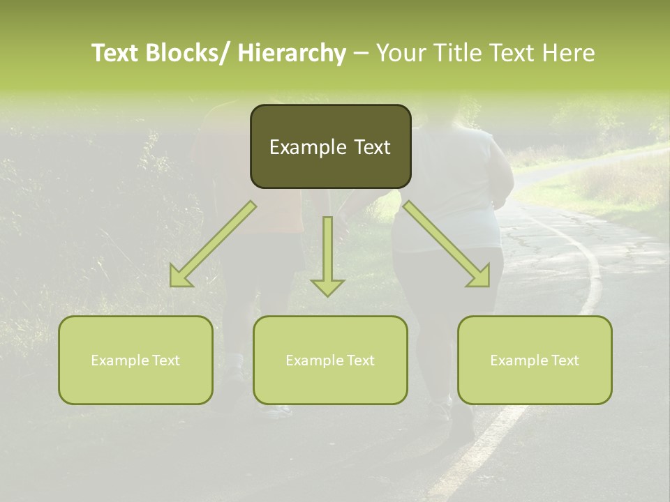 Large People Walking On Trail PowerPoint Template