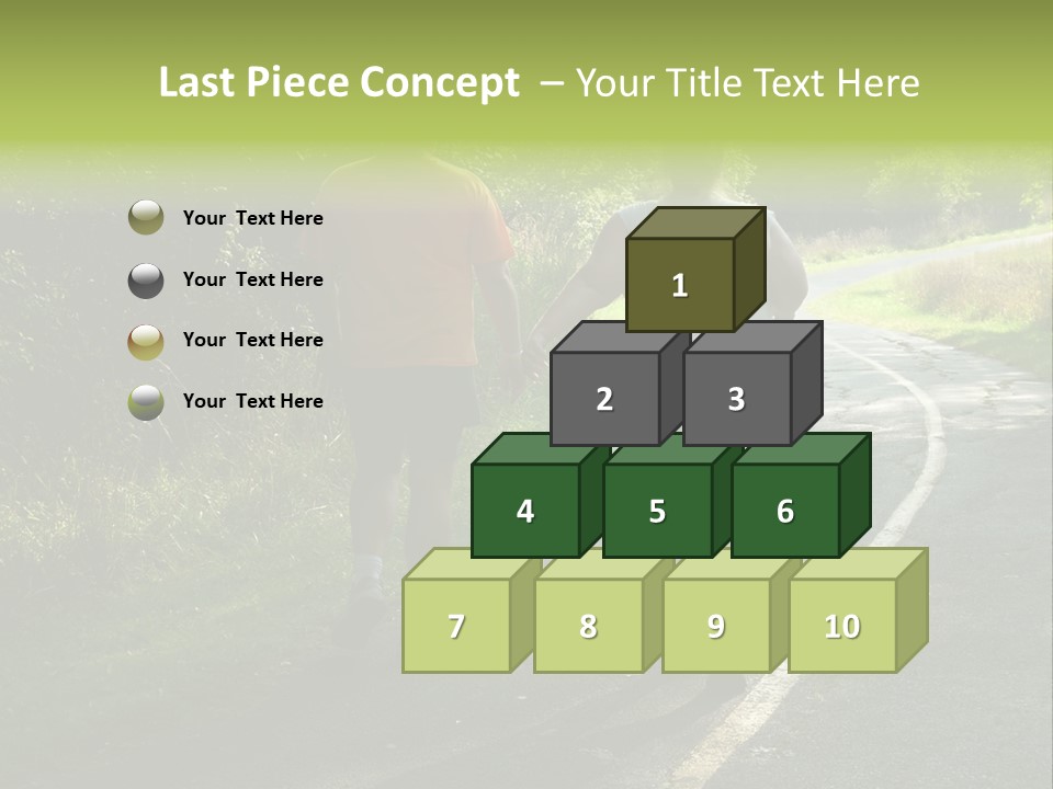 Large People Walking On Trail PowerPoint Template