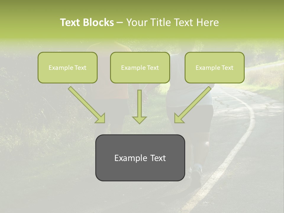 Large People Walking On Trail PowerPoint Template