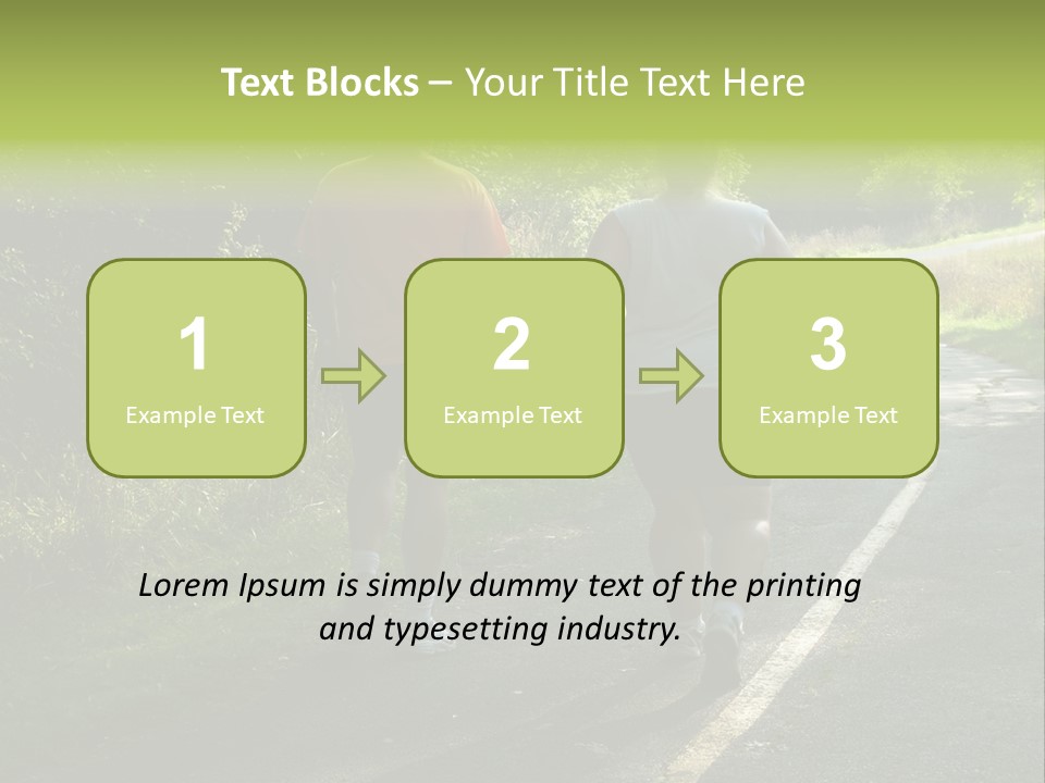 Large People Walking On Trail PowerPoint Template