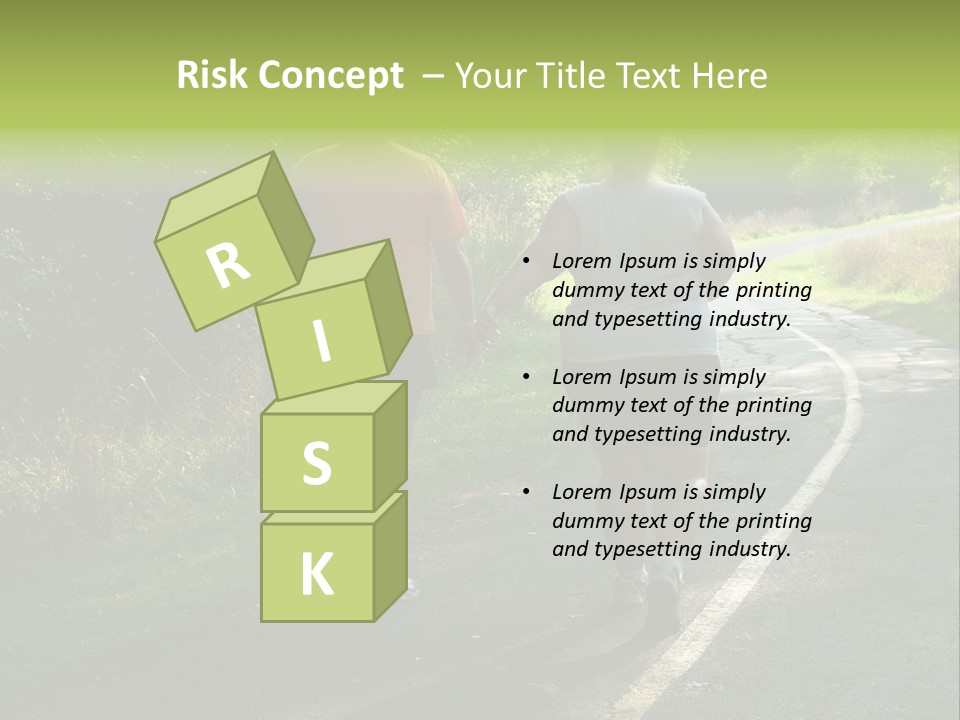 Large People Walking On Trail PowerPoint Template