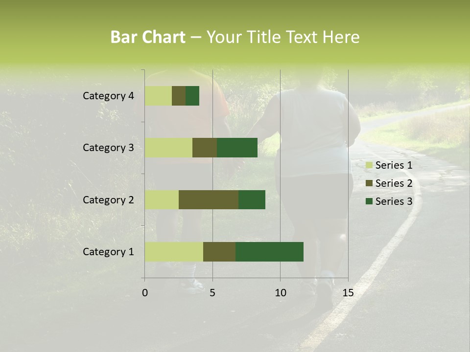 Large People Walking On Trail PowerPoint Template