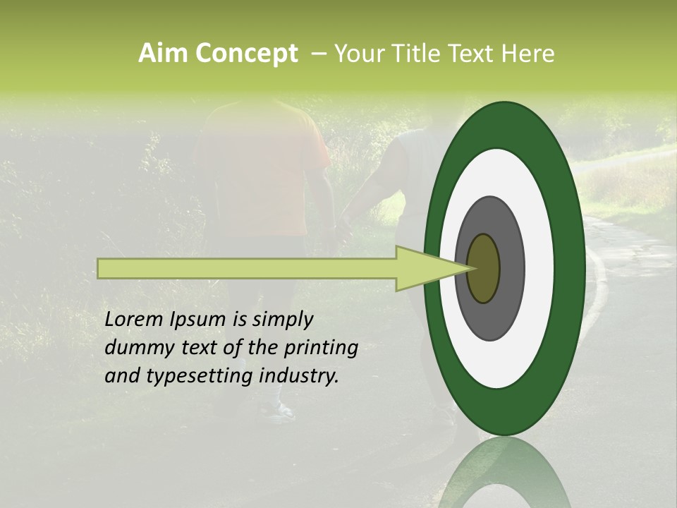 Large People Walking On Trail PowerPoint Template