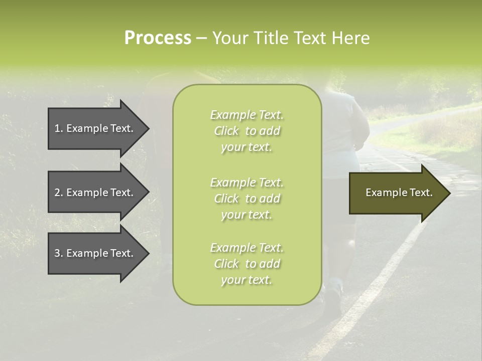 Large People Walking On Trail PowerPoint Template