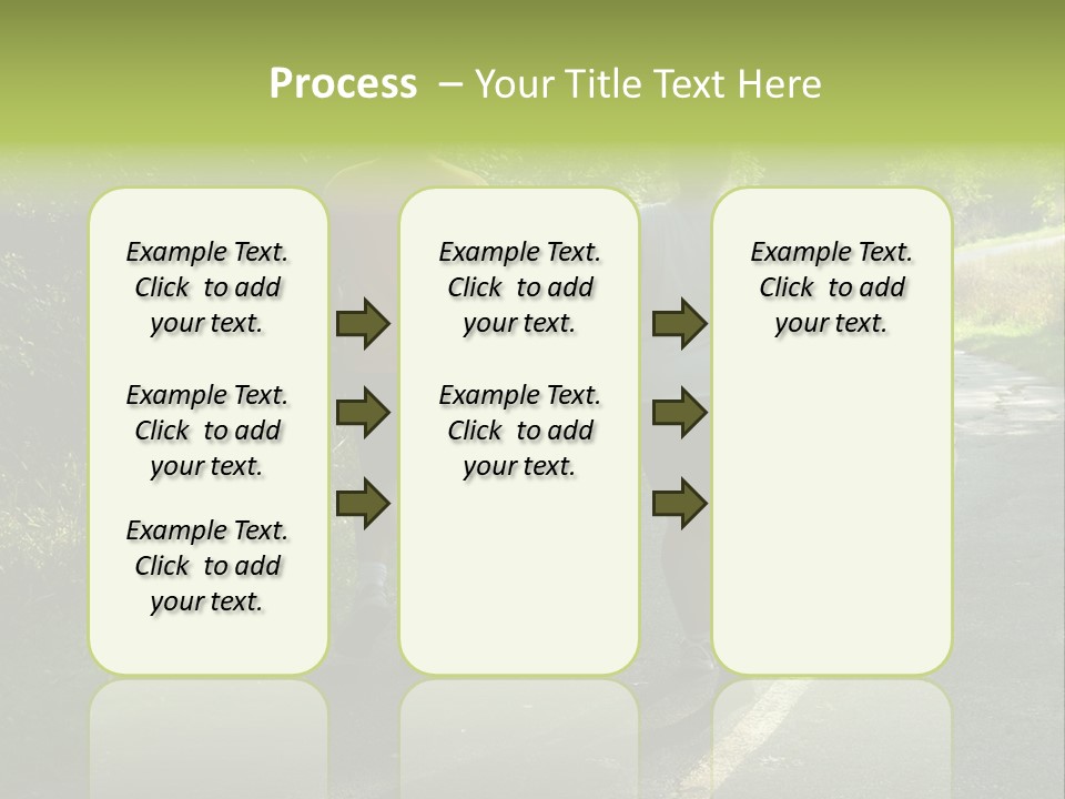 Large People Walking On Trail PowerPoint Template