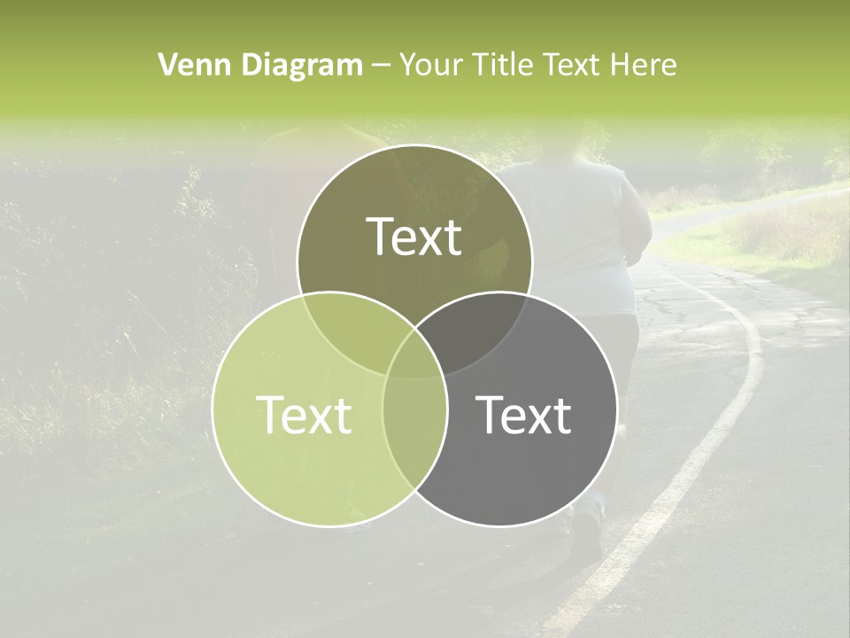 Large People Walking On Trail PowerPoint Template