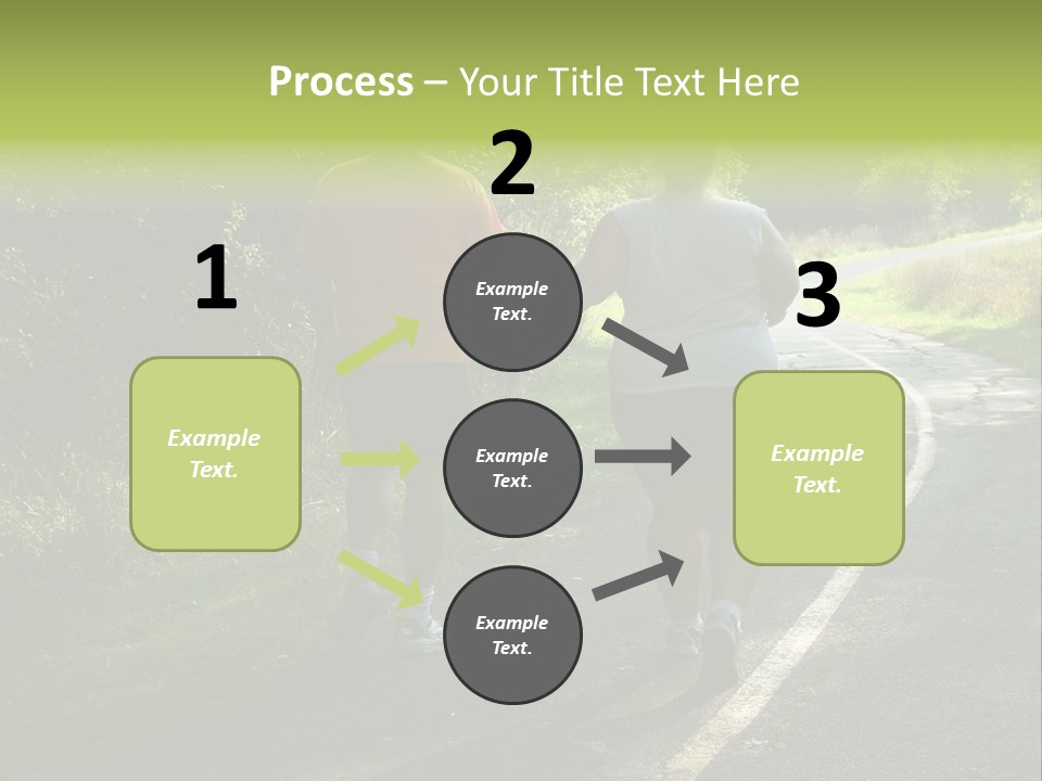 Large People Walking On Trail PowerPoint Template