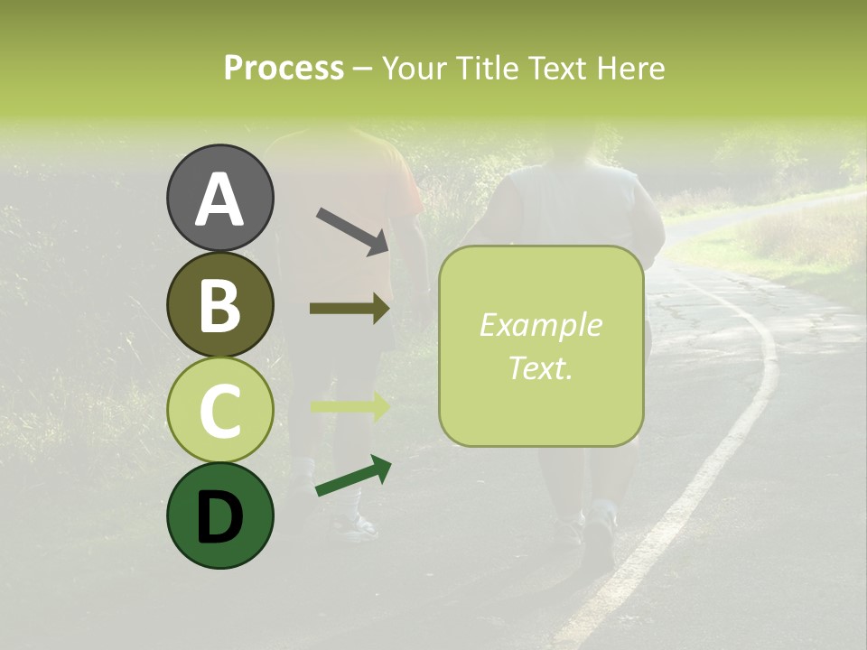 Large People Walking On Trail PowerPoint Template