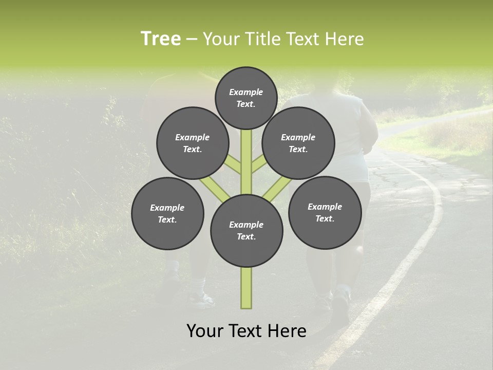 Large People Walking On Trail PowerPoint Template