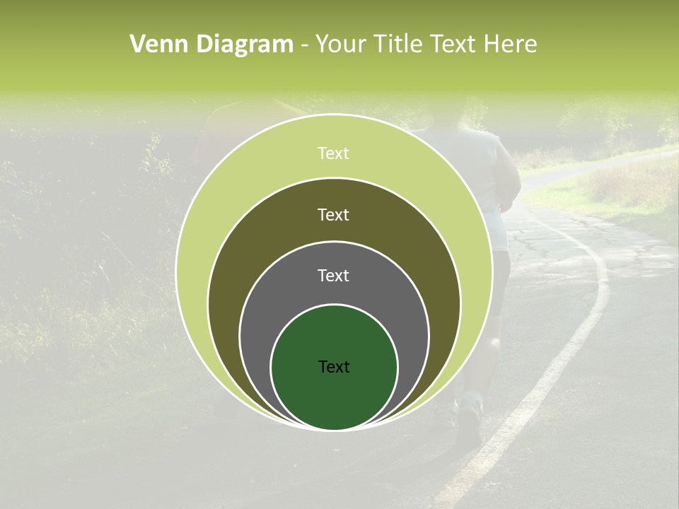 Large People Walking On Trail PowerPoint Template
