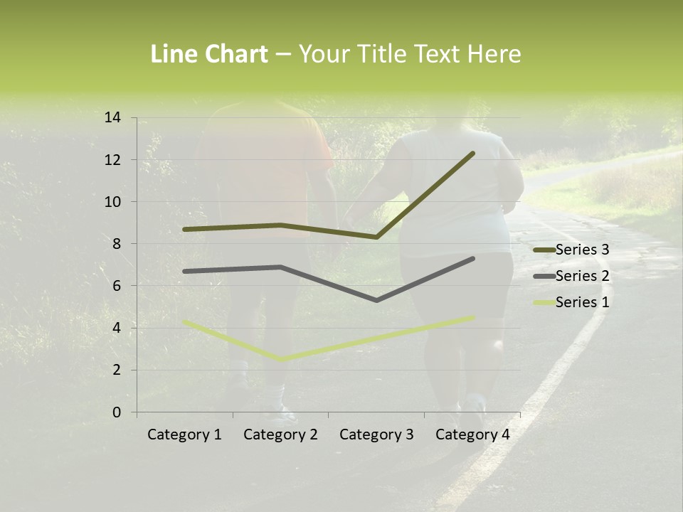 Large People Walking On Trail PowerPoint Template