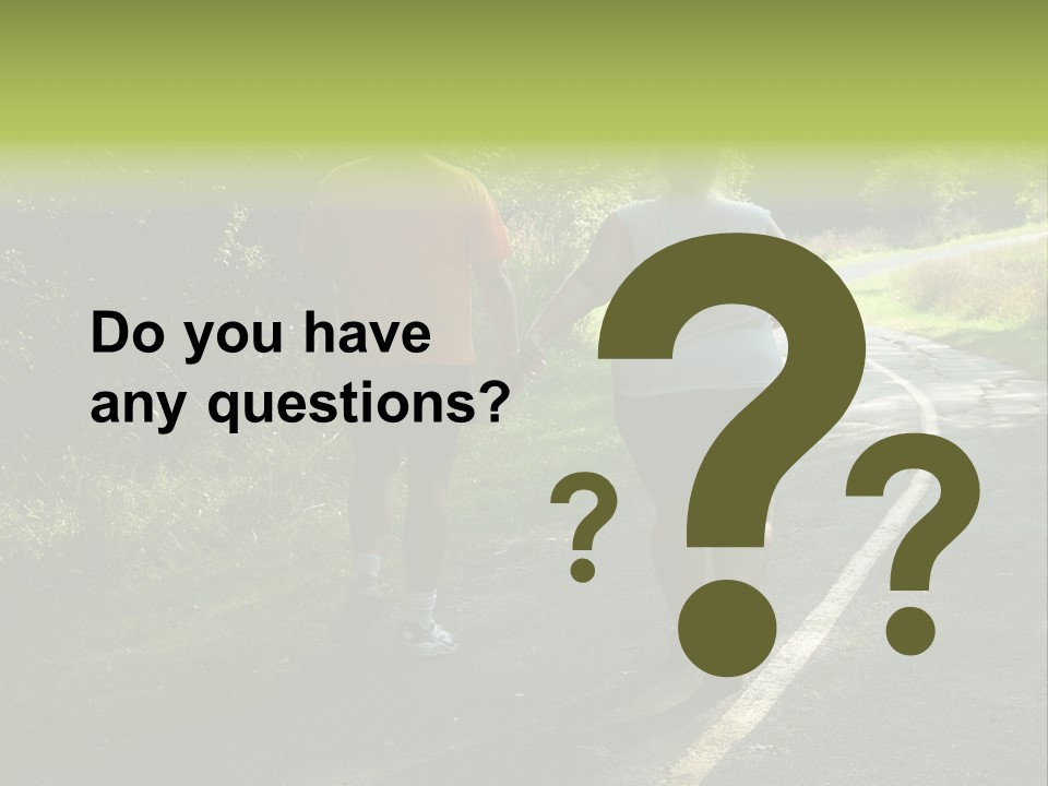 Large People Walking On Trail PowerPoint Template