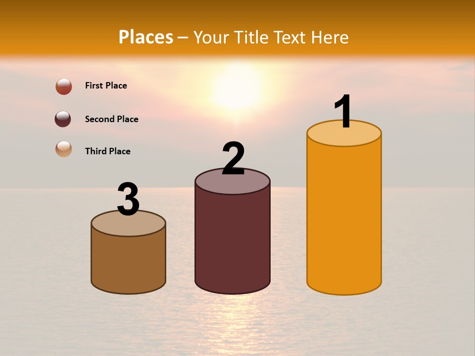Sunset At Coast Of The Sea PowerPoint Template