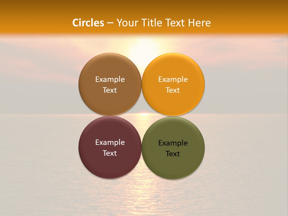 Sunset At Coast Of The Sea PowerPoint Template