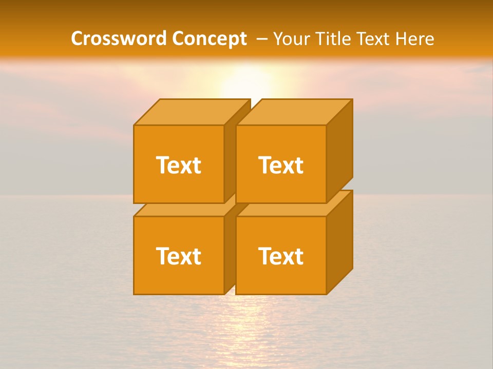 Sunset At Coast Of The Sea PowerPoint Template