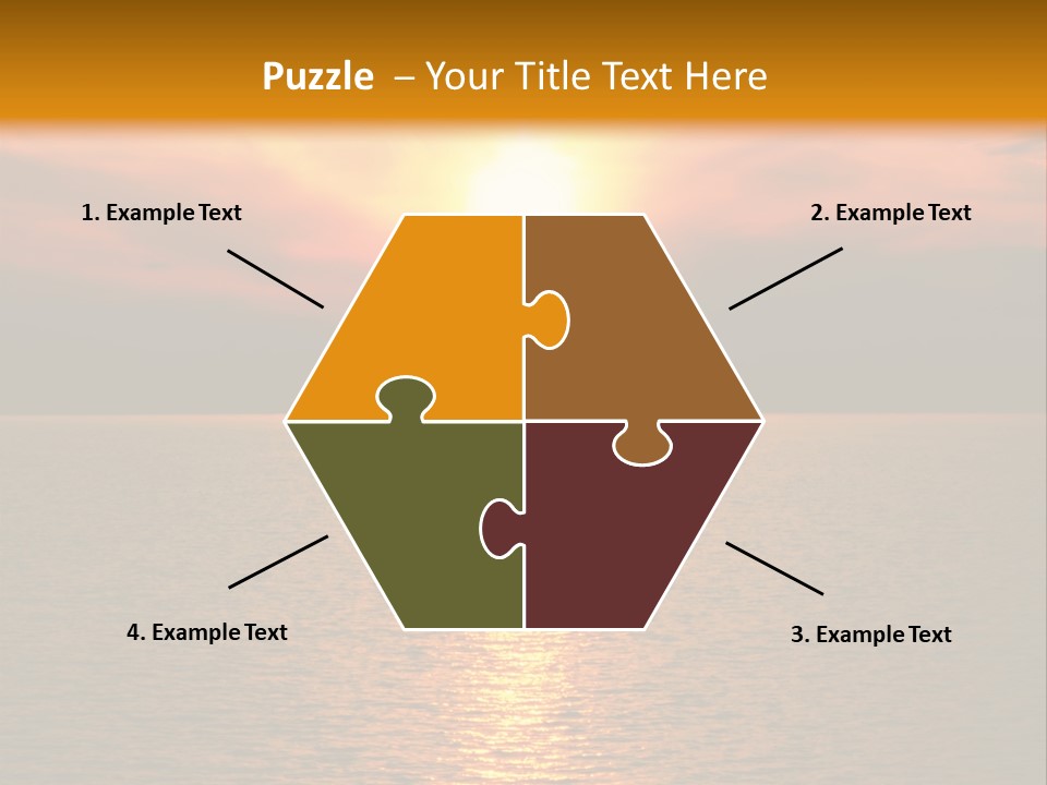Sunset At Coast Of The Sea PowerPoint Template