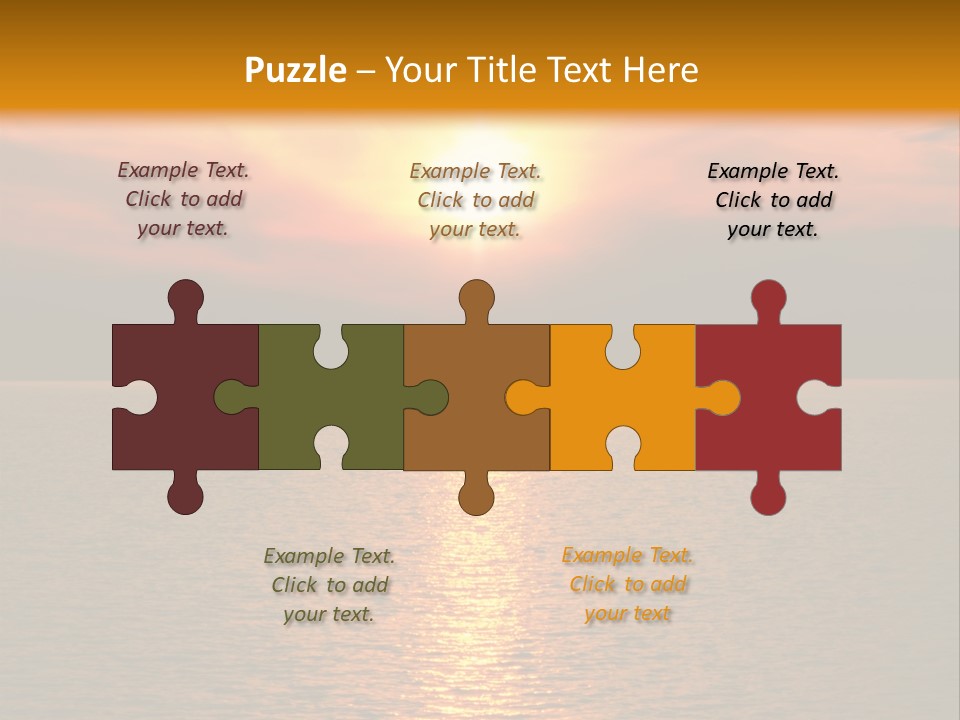 Sunset At Coast Of The Sea PowerPoint Template