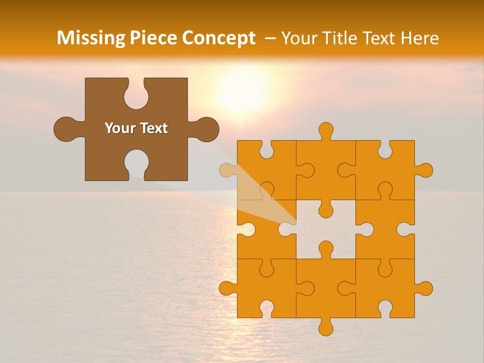 Sunset At Coast Of The Sea PowerPoint Template