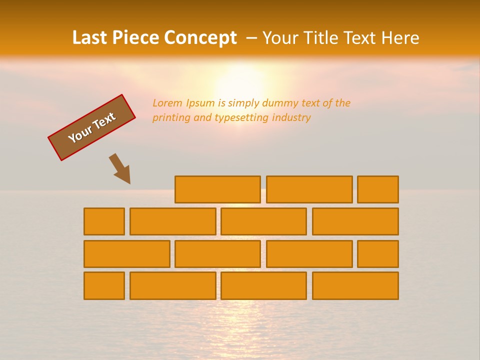 Sunset At Coast Of The Sea PowerPoint Template