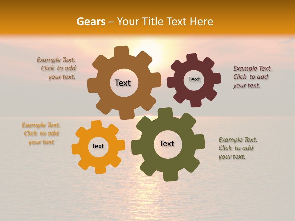 Sunset At Coast Of The Sea PowerPoint Template