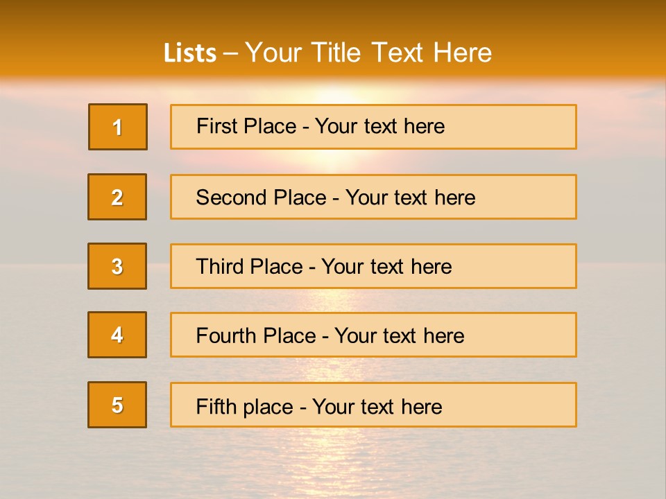 Sunset At Coast Of The Sea PowerPoint Template