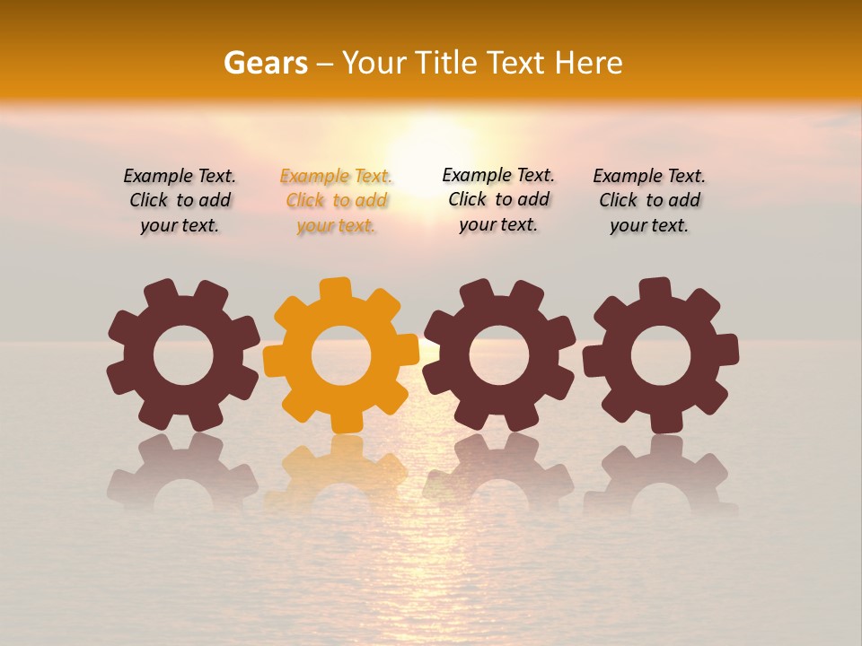 Sunset At Coast Of The Sea PowerPoint Template