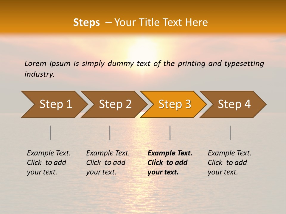 Sunset At Coast Of The Sea PowerPoint Template