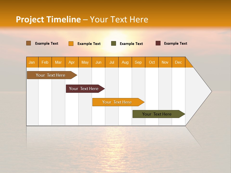 Sunset At Coast Of The Sea PowerPoint Template