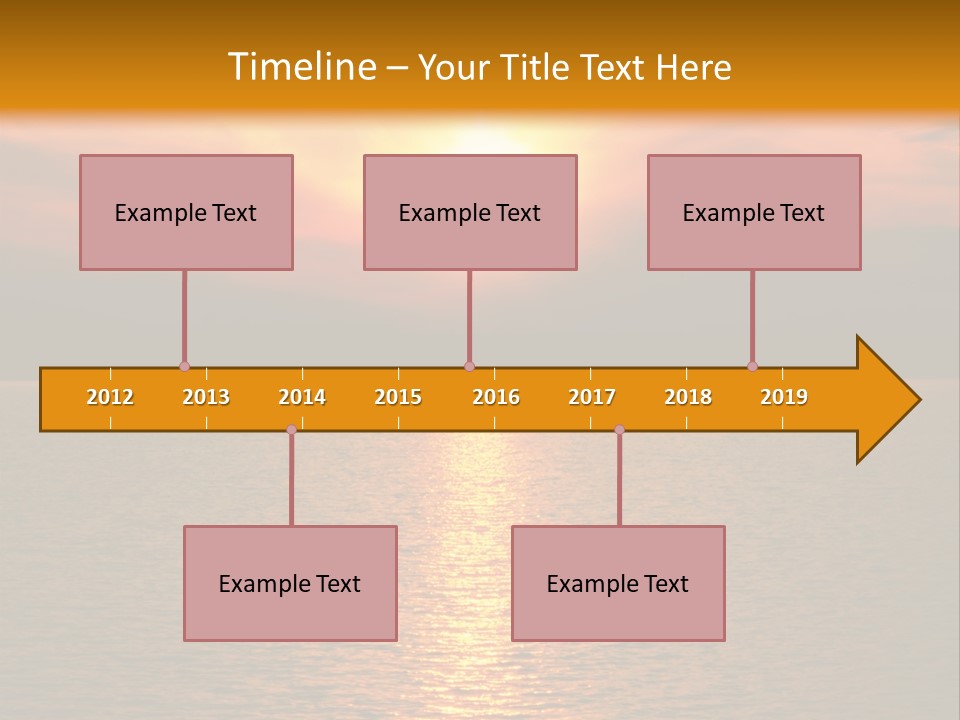 Sunset At Coast Of The Sea PowerPoint Template