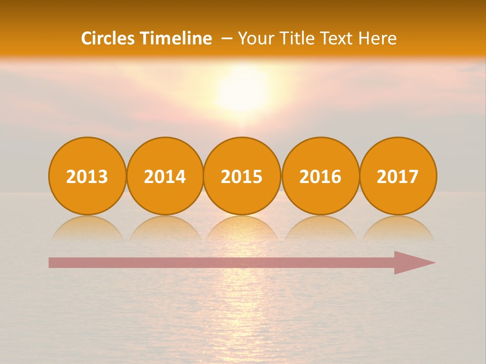 Sunset At Coast Of The Sea PowerPoint Template
