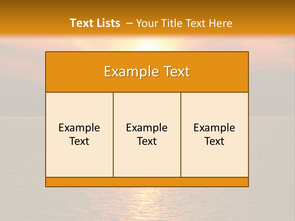Sunset At Coast Of The Sea PowerPoint Template