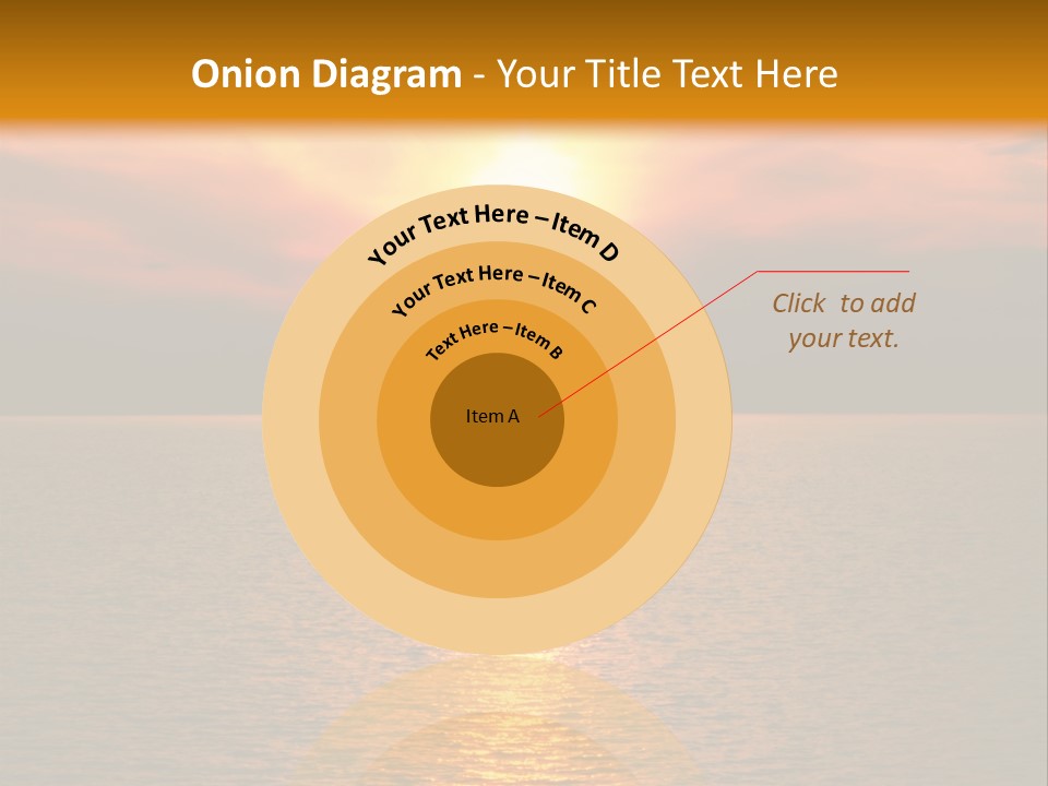 Sunset At Coast Of The Sea PowerPoint Template