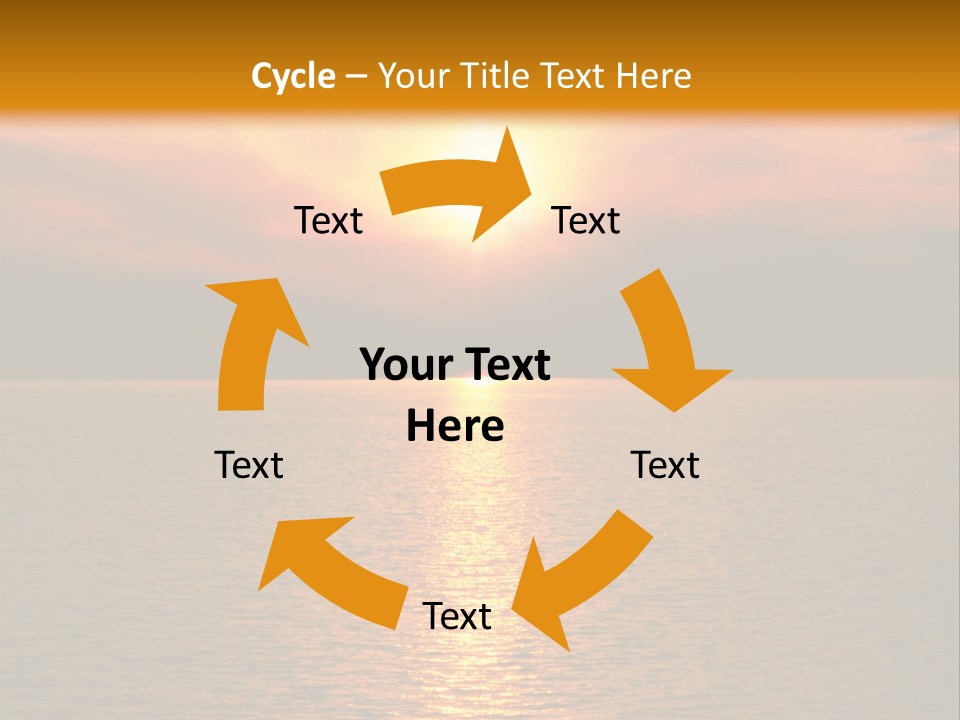 Sunset At Coast Of The Sea PowerPoint Template