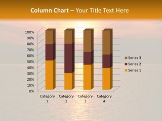 Sunset At Coast Of The Sea PowerPoint Template