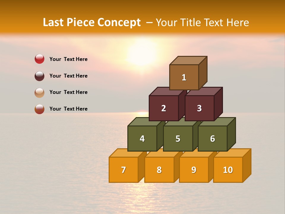 Sunset At Coast Of The Sea PowerPoint Template