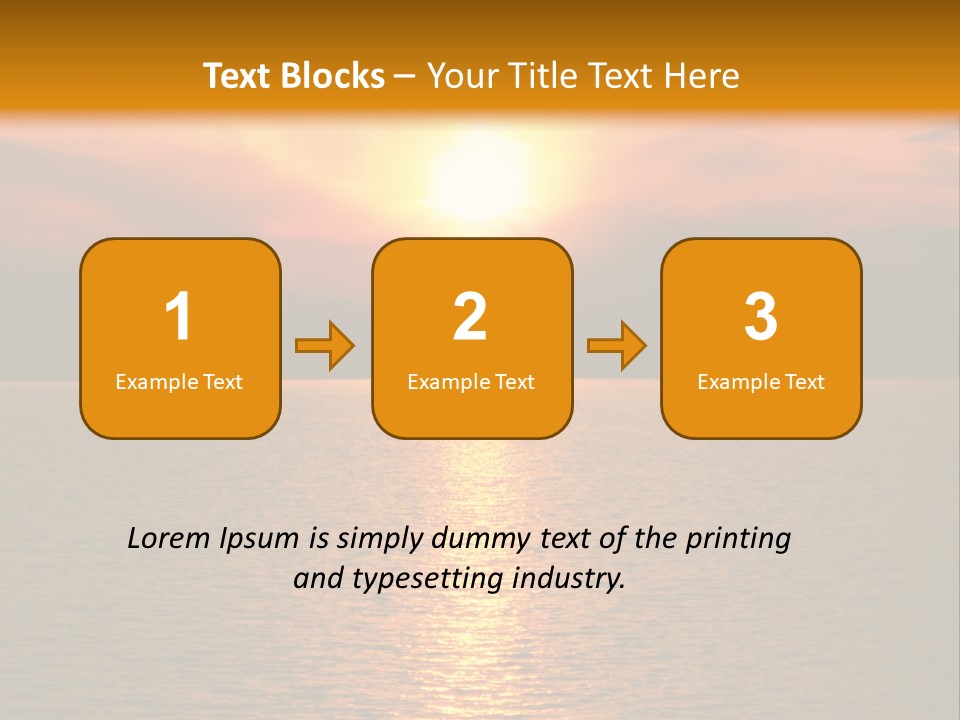 Sunset At Coast Of The Sea PowerPoint Template
